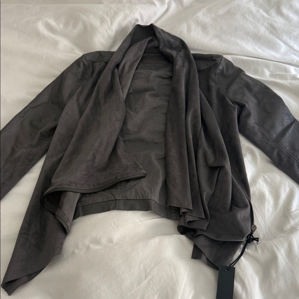 Blank NYC Charcoal Draped Jackey Grey